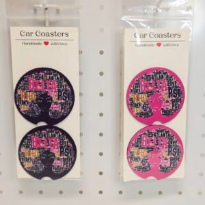 Delta Psi Rho Rubber Car Coaster Set